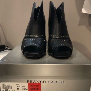 Franco Sarto black studded heels
